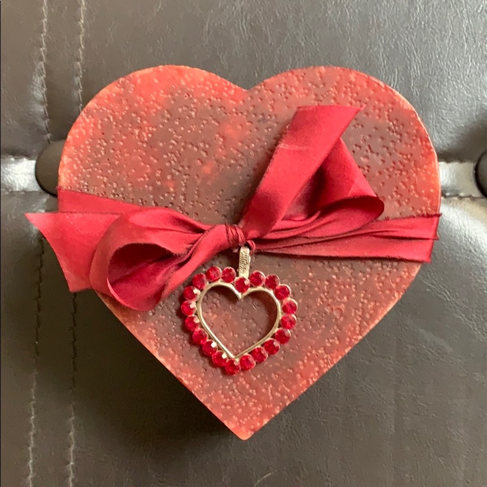 Angel Candle Company Heart Candle in Pomegranate